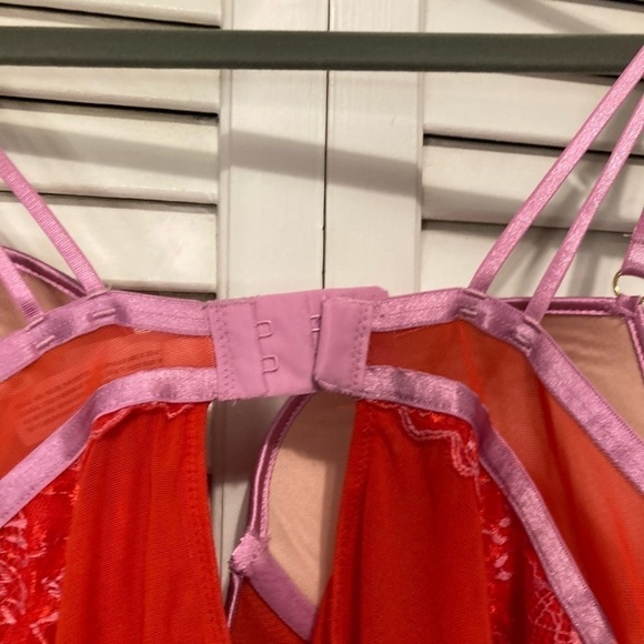 Auden Red And Purple Lace Layered Chemises Size Small - Picture 9 of 13